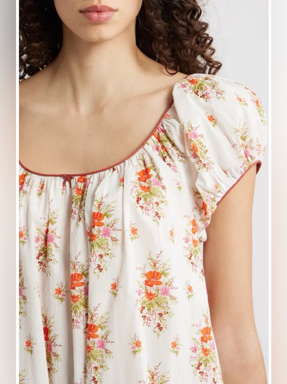 NWT Doen Julia Dress Petite Rose print M - Picture 10 of 10